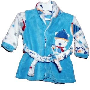 Bata azul para bebé