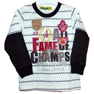 Camiseta manga larga blanca a rayas