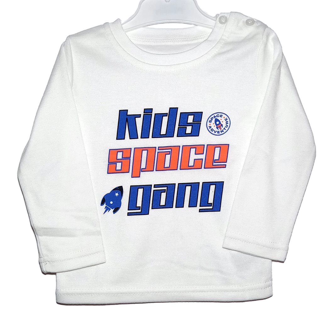 Camiseta Space Camiseta manga larga blanca