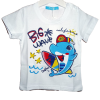 Camiseta blanca de manga corta para bebé y niño