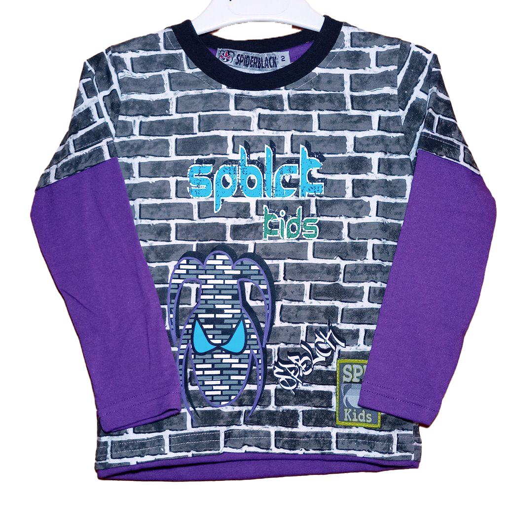 Camiseta Spider Lila Camiseta lila de manga corta para niño