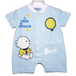 Pelele corto azul para bebé