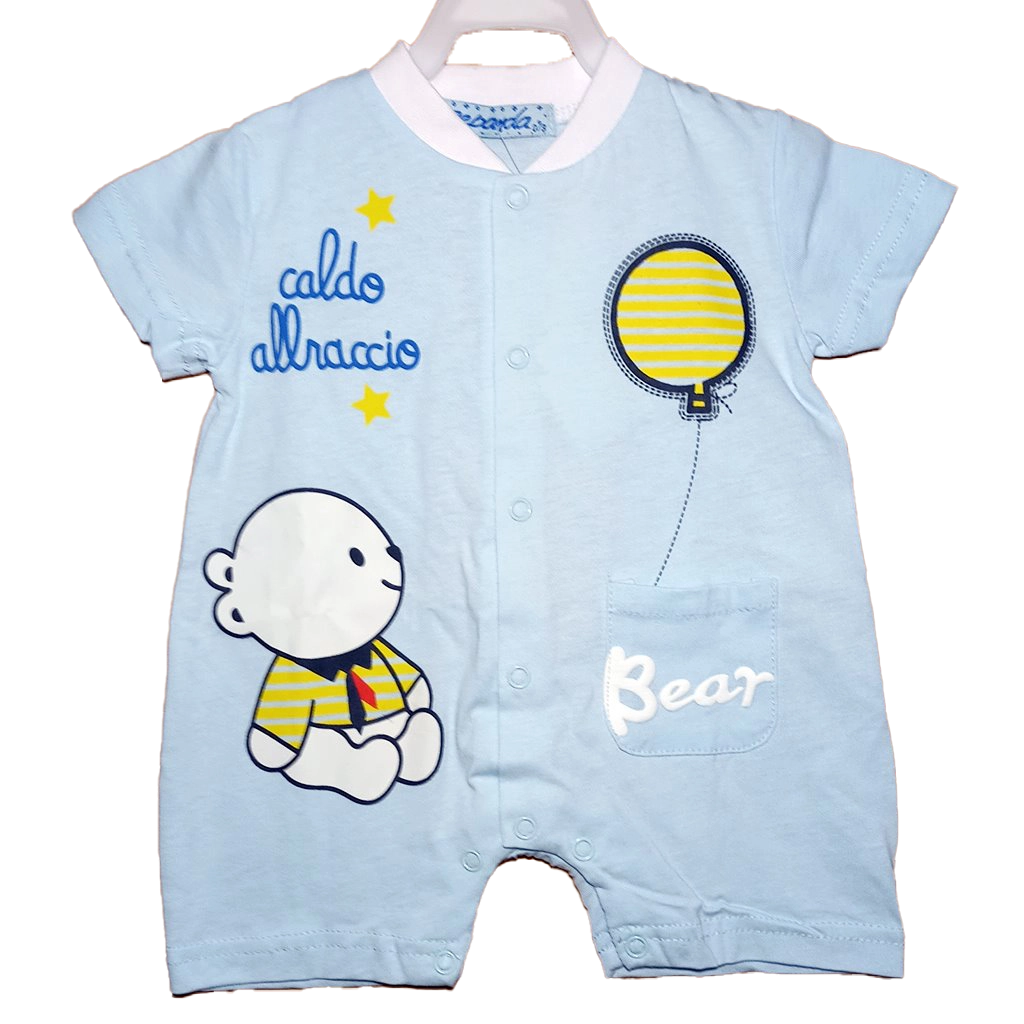 Pelele Bear Azul Pelele corto azul para bebé