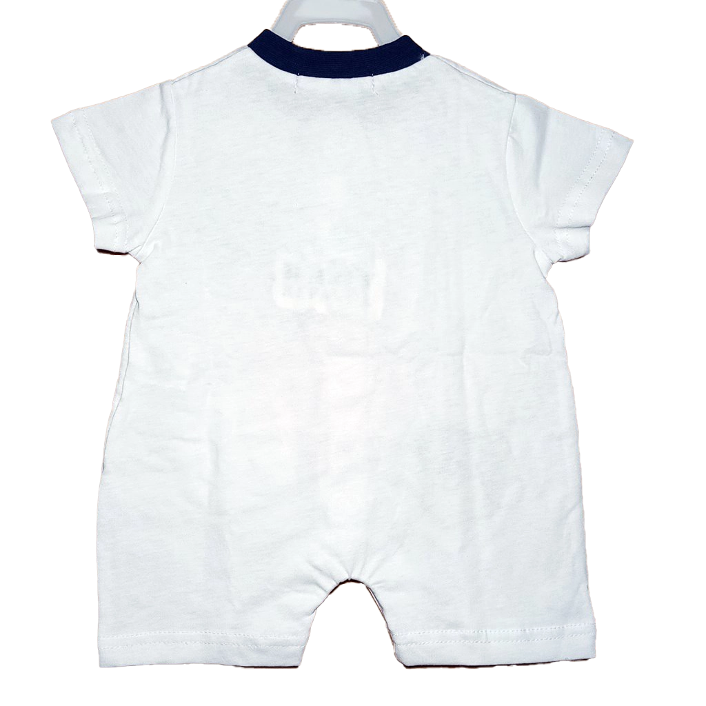 Pelele Bear Blanco Pelele corto blanco para bebé