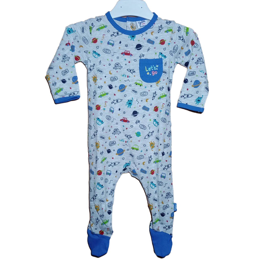 Pelele Divertido Pelele largo gris para bebé