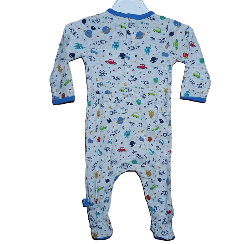 Pelele Divertido Pelele largo gris para bebé