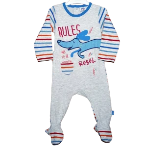 Pelele largo gris para bebé