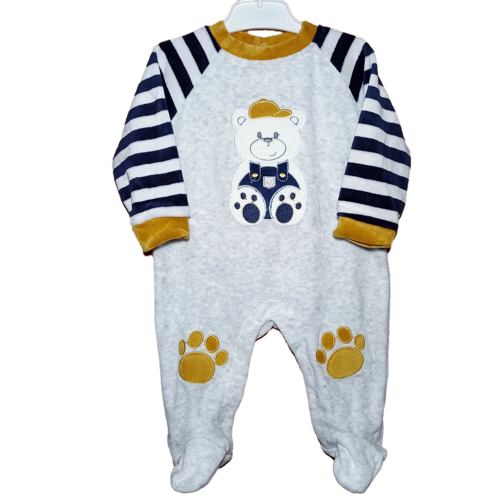 Pelele Osito Gris Pelele largo gris para bebé