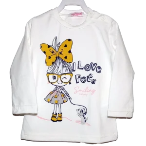 Camiseta manga larga bebé y niña