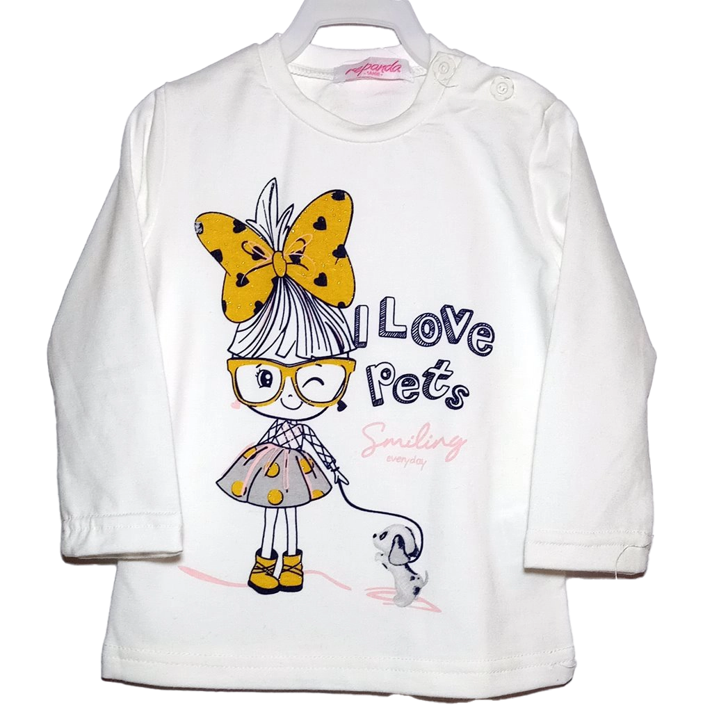 Camiseta Lazo Amarilla Camiseta manga larga bebé y niña