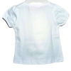 Camiseta blanca de manga corta para bebé y niña