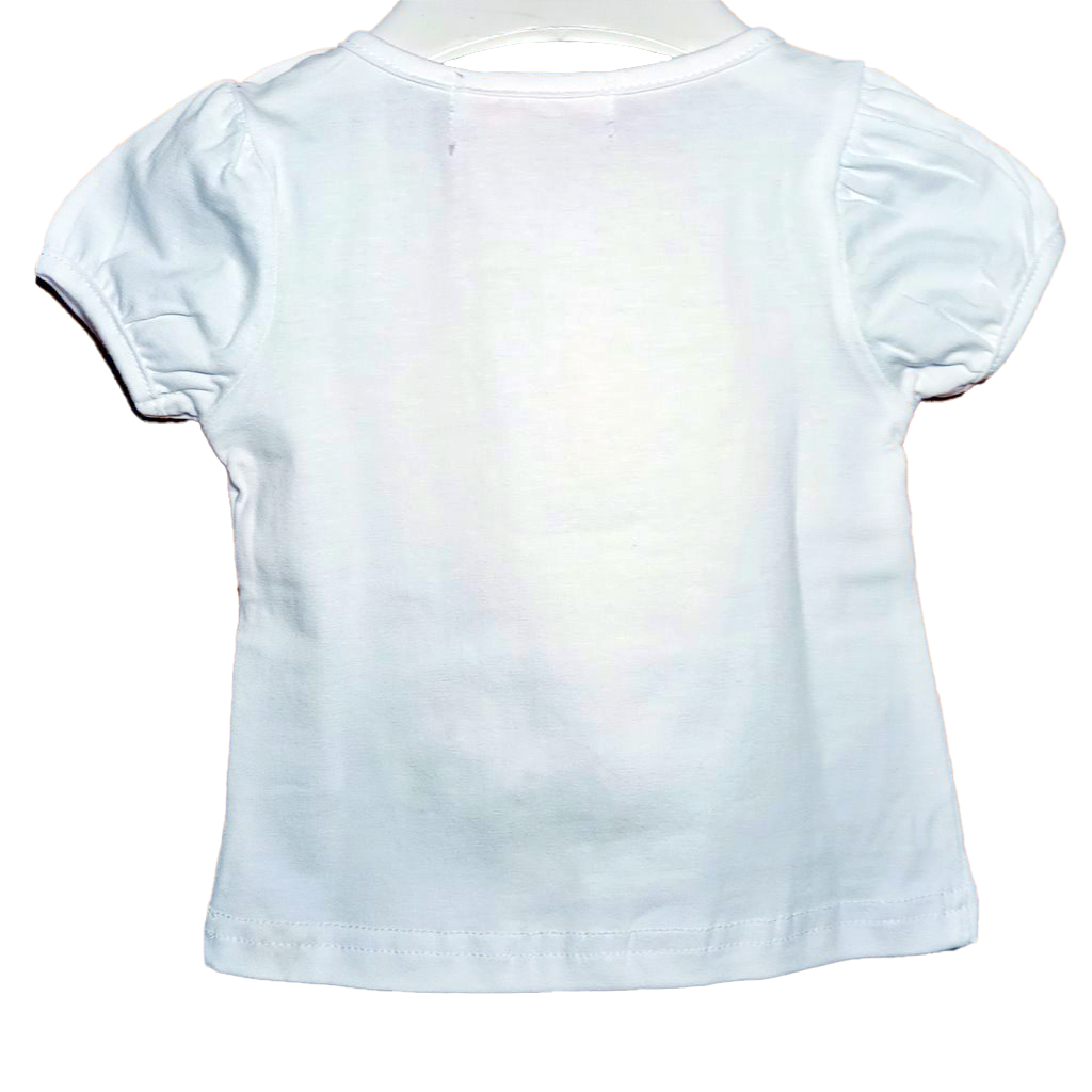 Camiseta Cisne Blanca Camiseta blanca de manga corta para bebé y niña