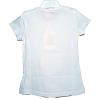 Camiseta blanca de manga corta para bebé y niña