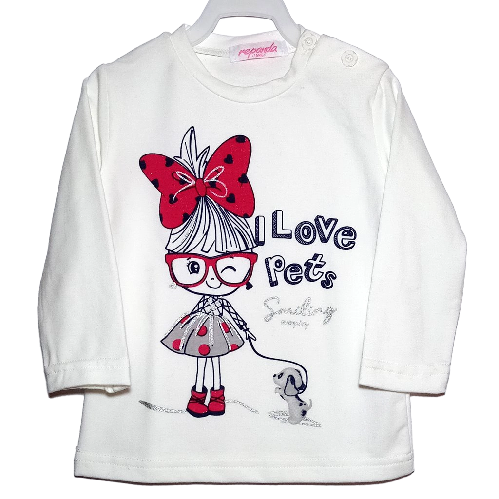 Camiseta Lazo Fucsia Camiseta manga larga bebé y niña