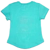 Camiseta turquesa de manga corta para bebé y niña