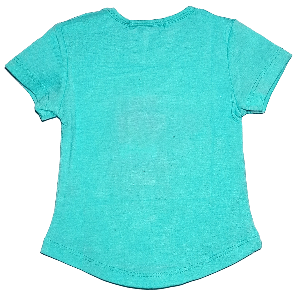 Camiseta Forever Turquesa Camiseta turquesa de manga corta para bebé y niña