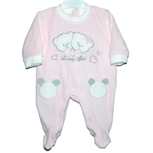 Pelele largo rosa bebé niña