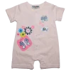 Pelele corto rosa para bebé niña