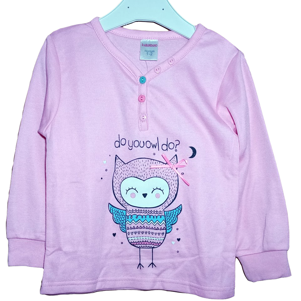 Pijama Búho Fucsia Pijama fucsia para bebé y niña