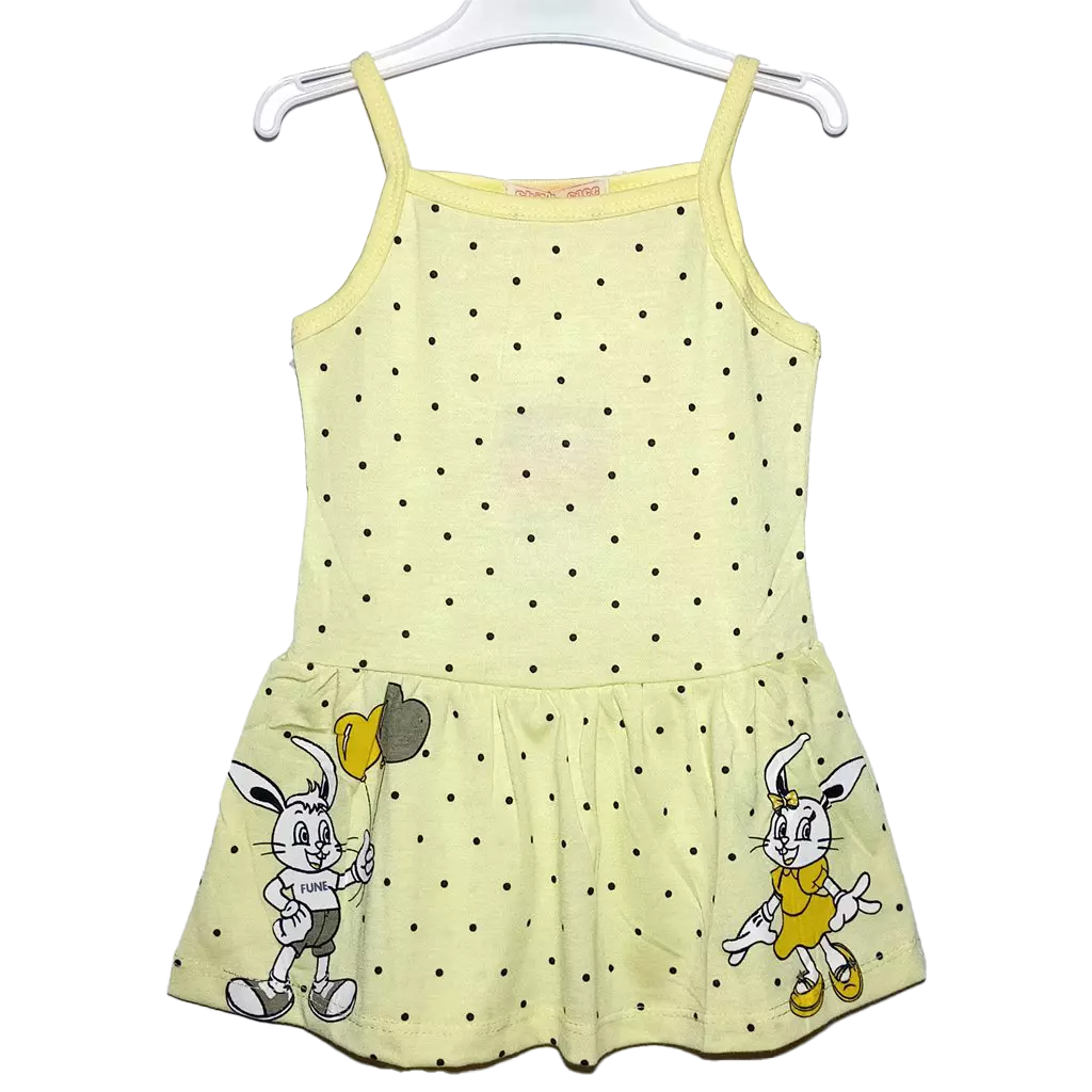 Vestido Bunny Amarillo Vestido de tirantes amarillo para bebé y niña