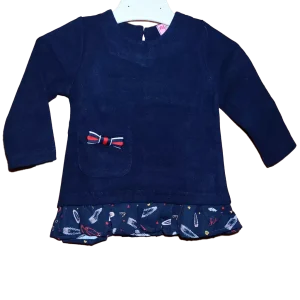 Vestido azul bebé y niña