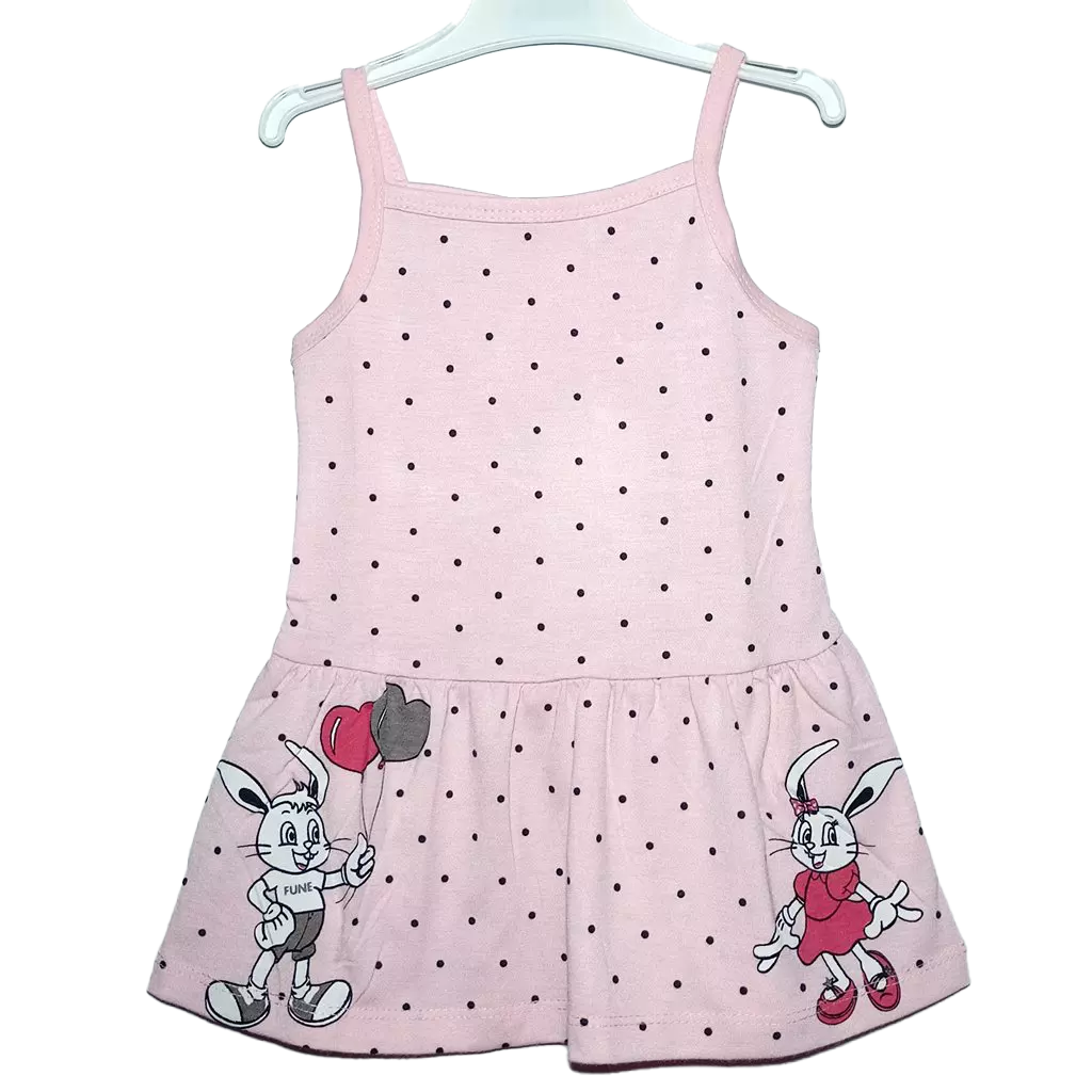 Vestido Bunny Rosa Vestido de tirantes rosa para bebé y niña